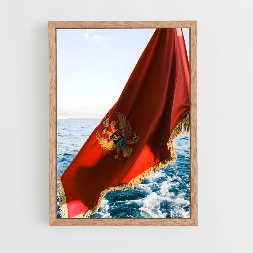 ap-montenegro flag-1 cadre Bois clair
