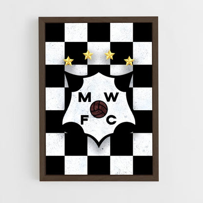 ap-montevideo wanderers fc-4 cadre Bois foncé