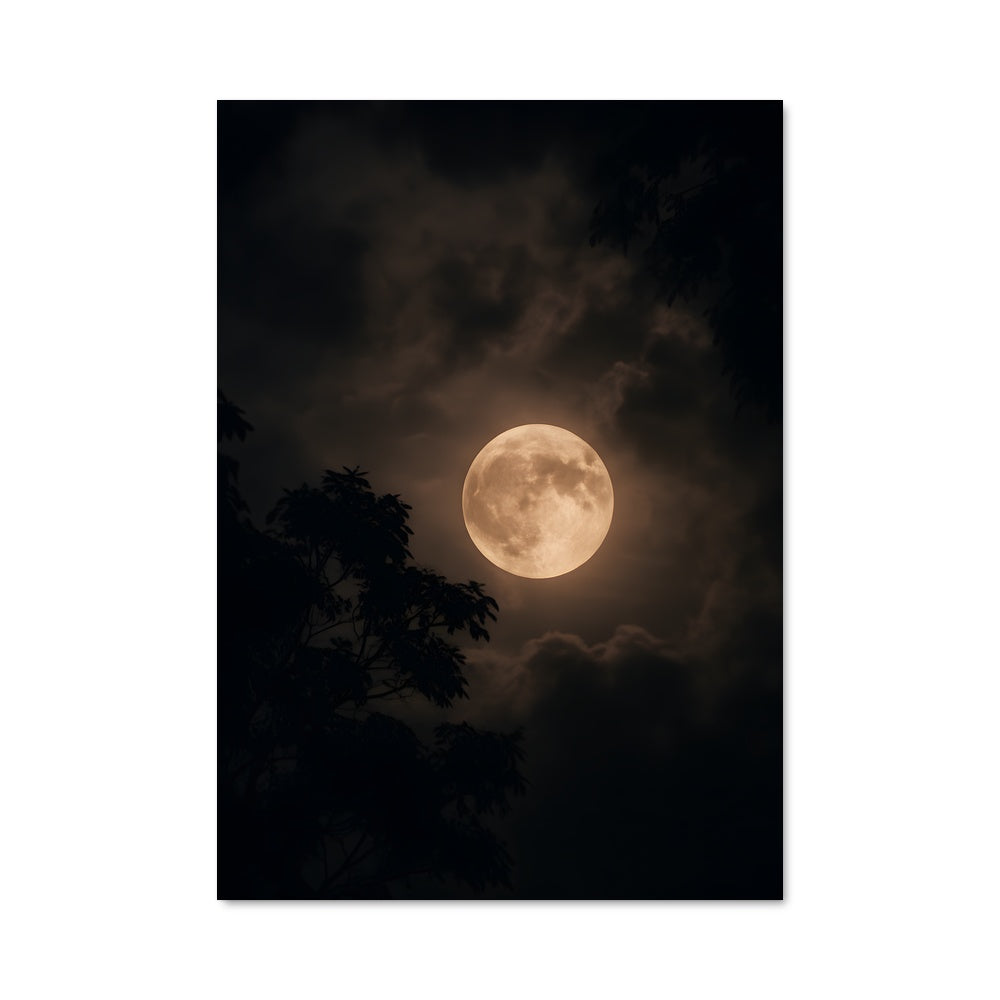 Poster Lune Éclairée