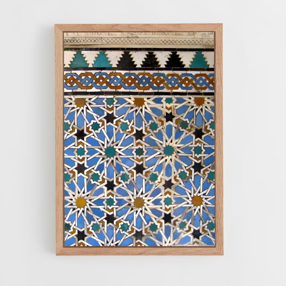 ap-moorish patterns-1 cadre Bois clair