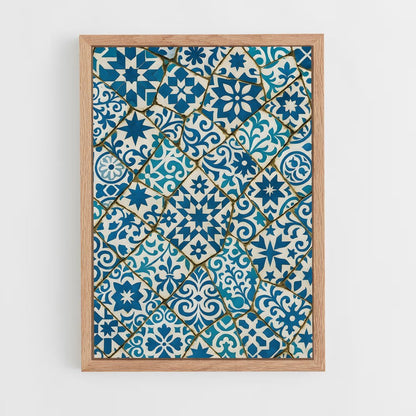 ap-moorish patterns-4 cadre Bois clair