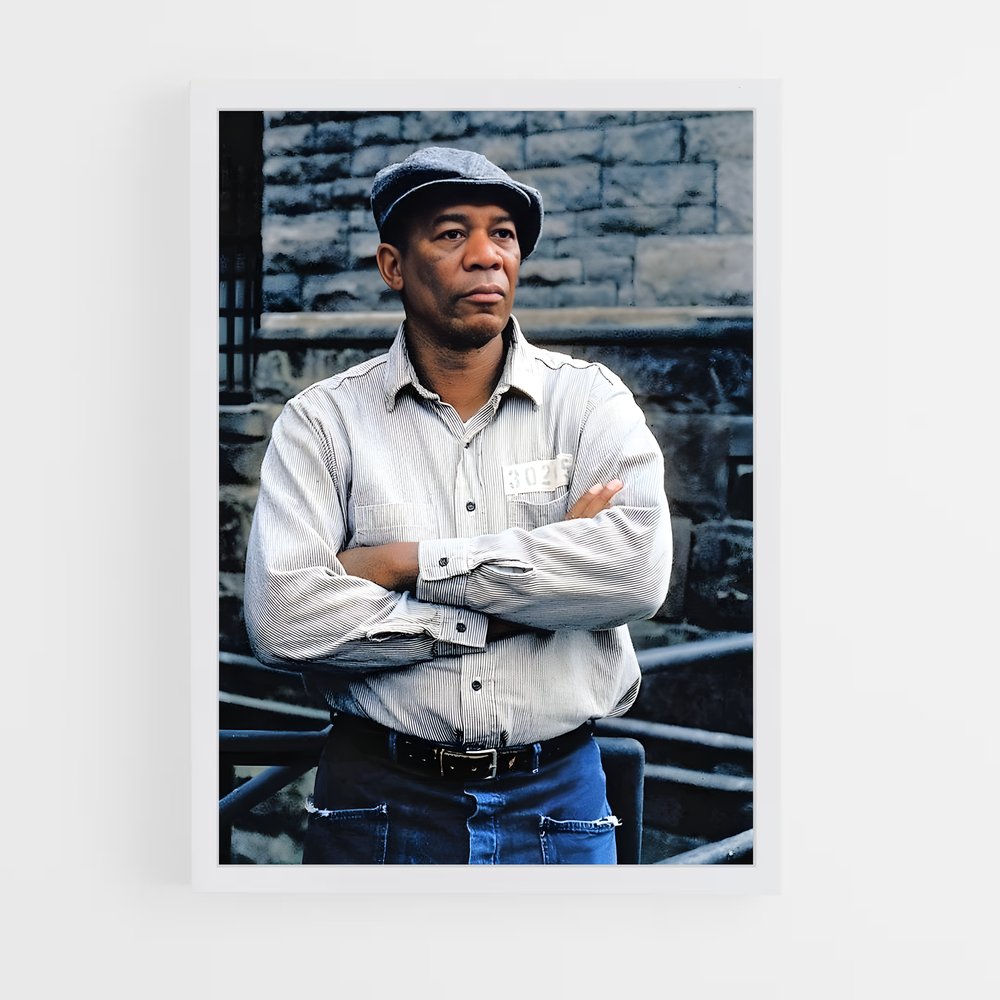 ap-morgan freeman-12 cadre Blanc