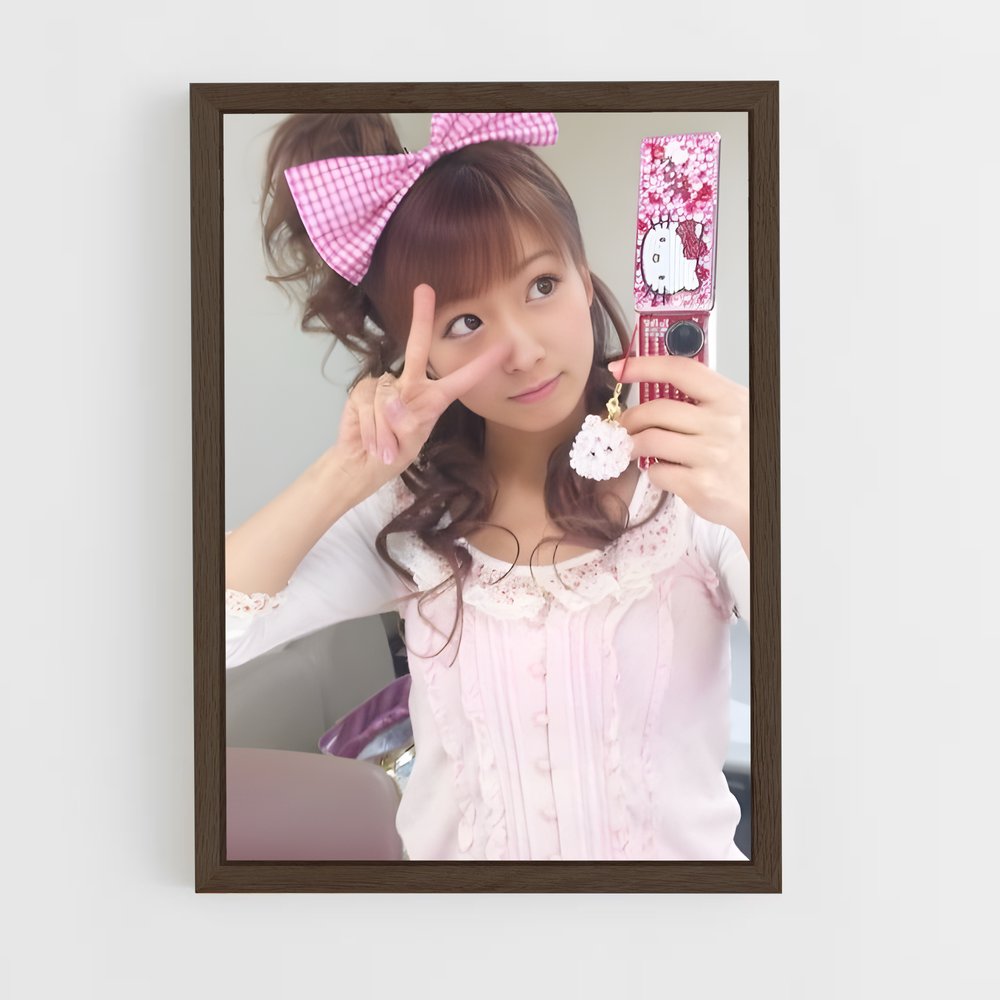 ap-morning musume-6 cadre Bois foncé