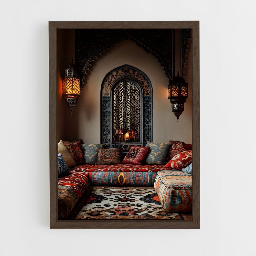 ap-moroccan-15 cadre Bois foncé