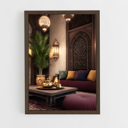ap-moroccan-18 cadre Bois foncé