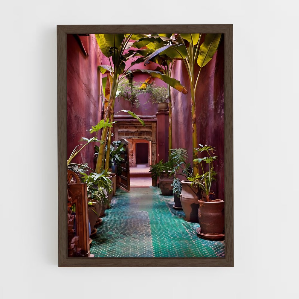 ap-moroccan-4 cadre Bois foncé