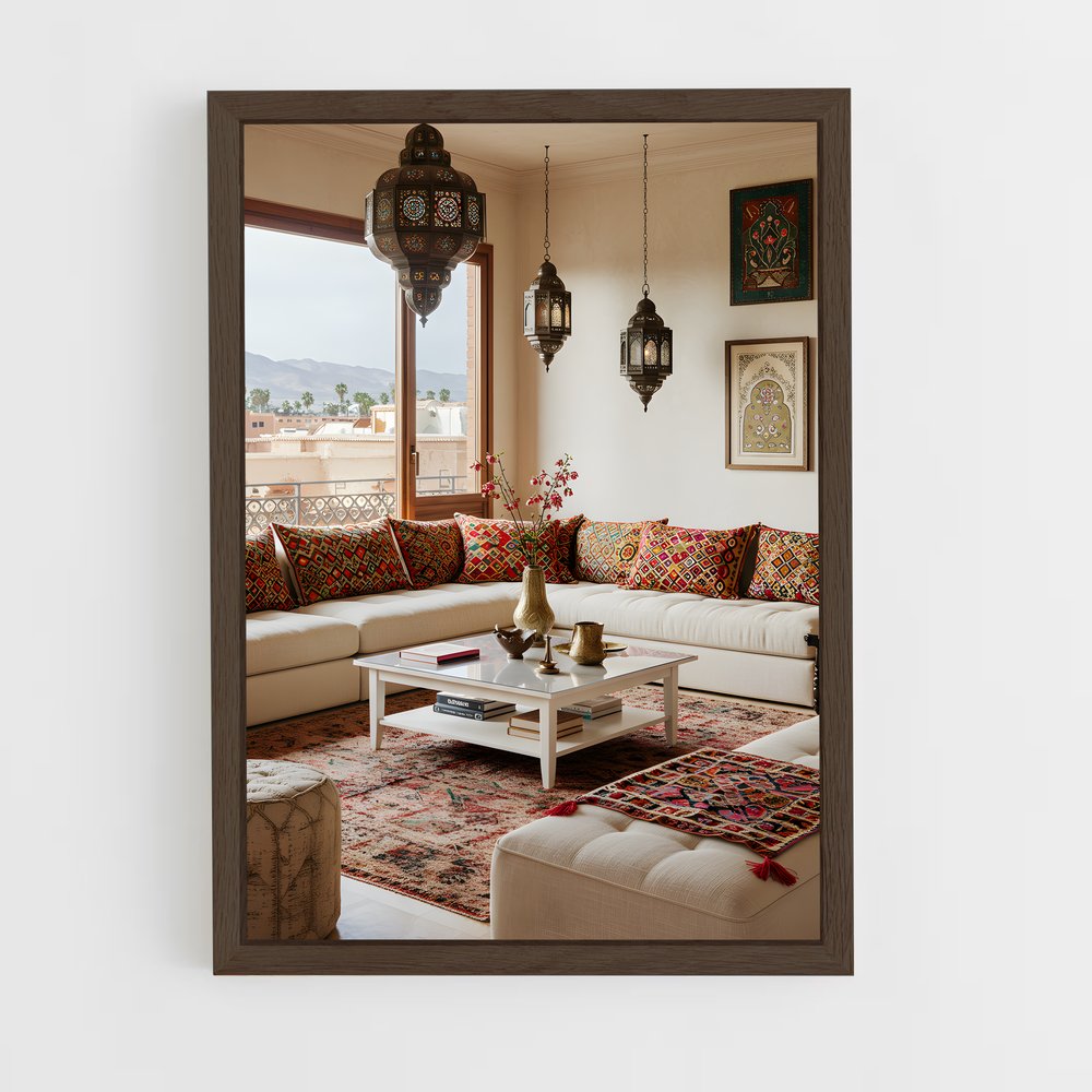 ap-moroccan-6 cadre Bois foncé