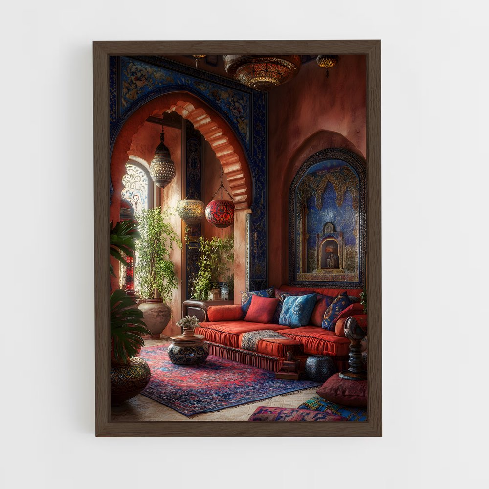 ap-moroccan-8 cadre Bois foncé