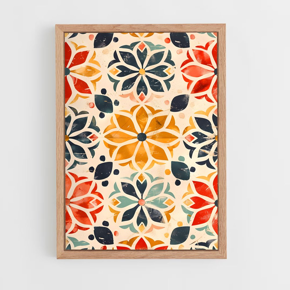 ap-moroccan patterns-1 cadre Bois clair