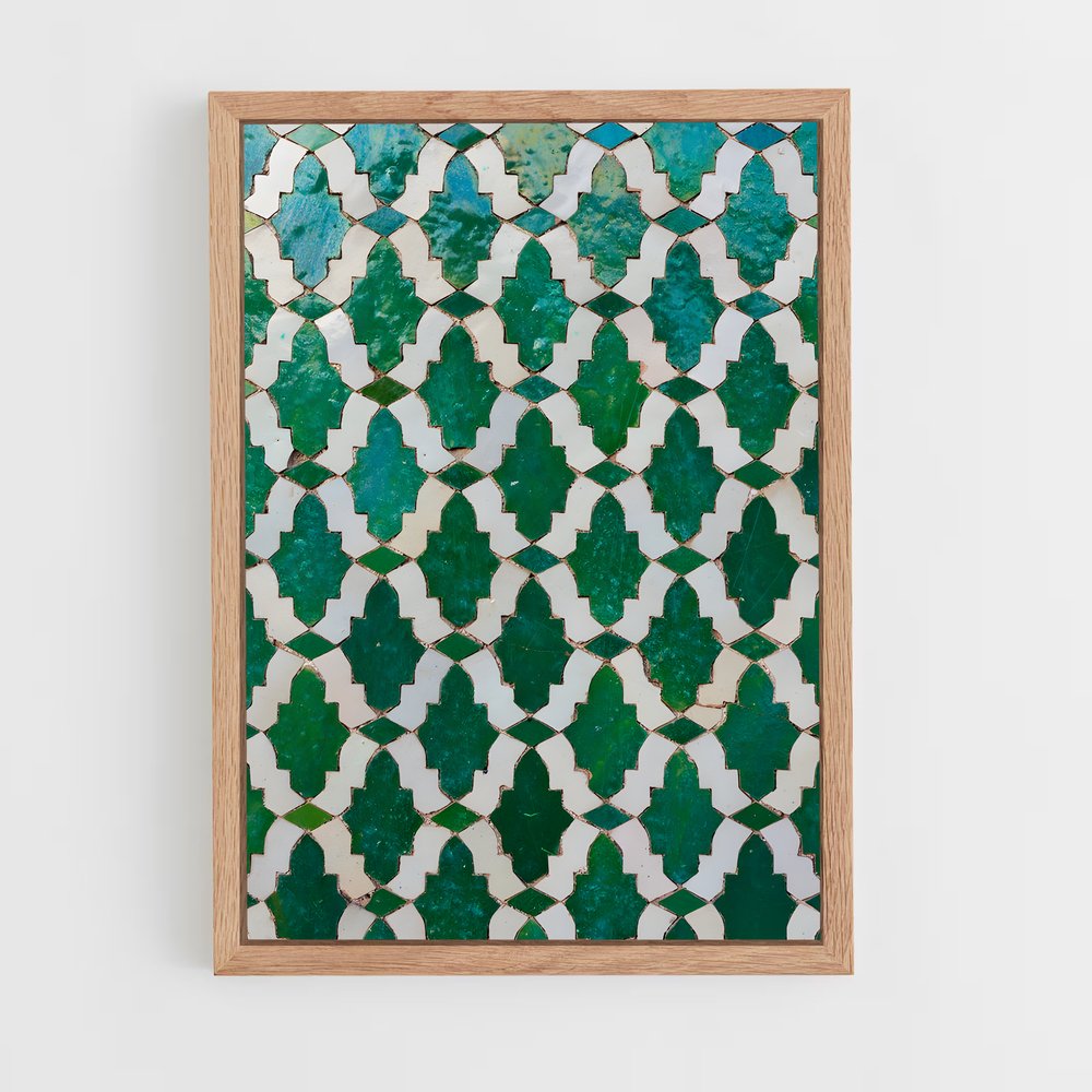 ap-moroccan patterns-2 cadre Bois clair