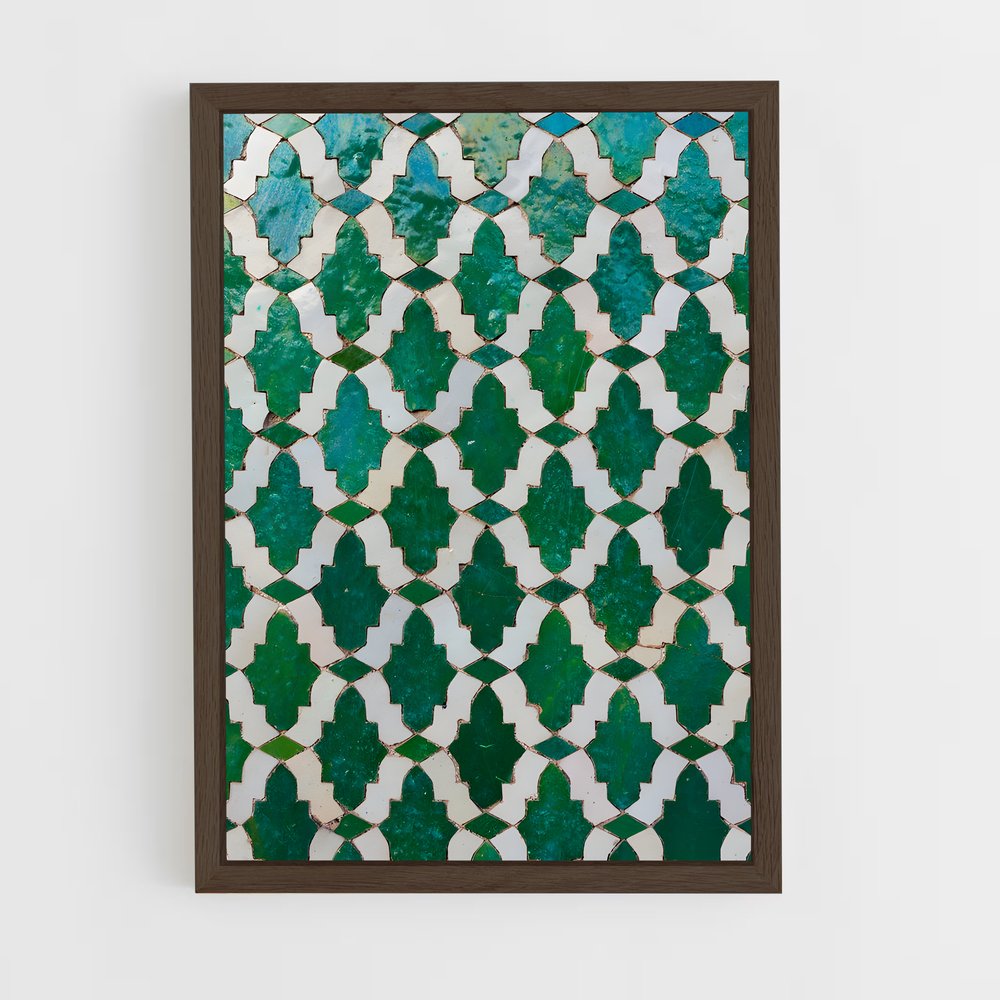 ap-moroccan patterns-2 cadre Bois foncé