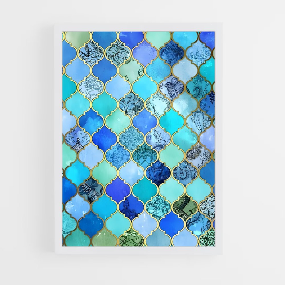 ap-moroccan patterns-3 cadre Blanc