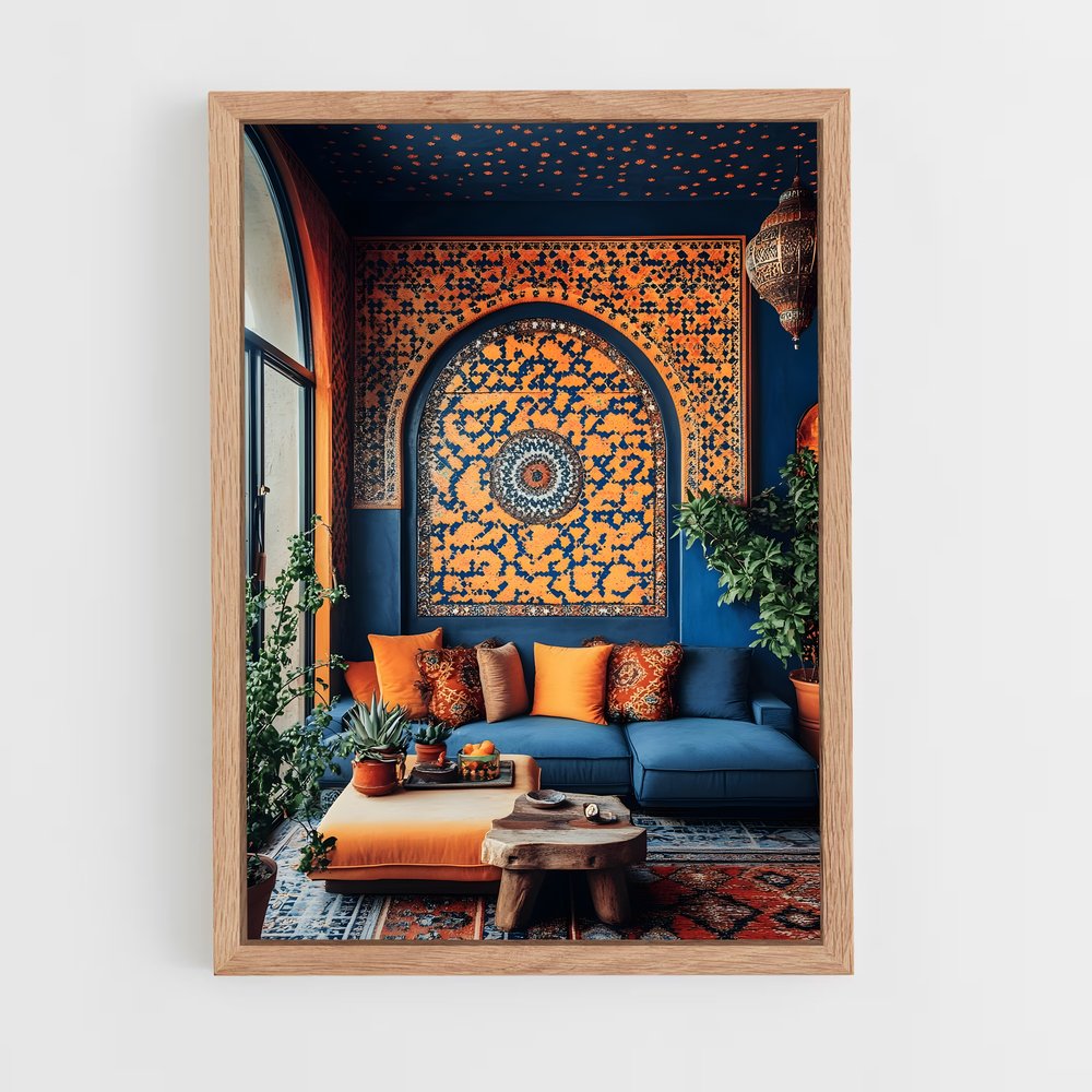ap-moroccan patterns-4 cadre Bois clair