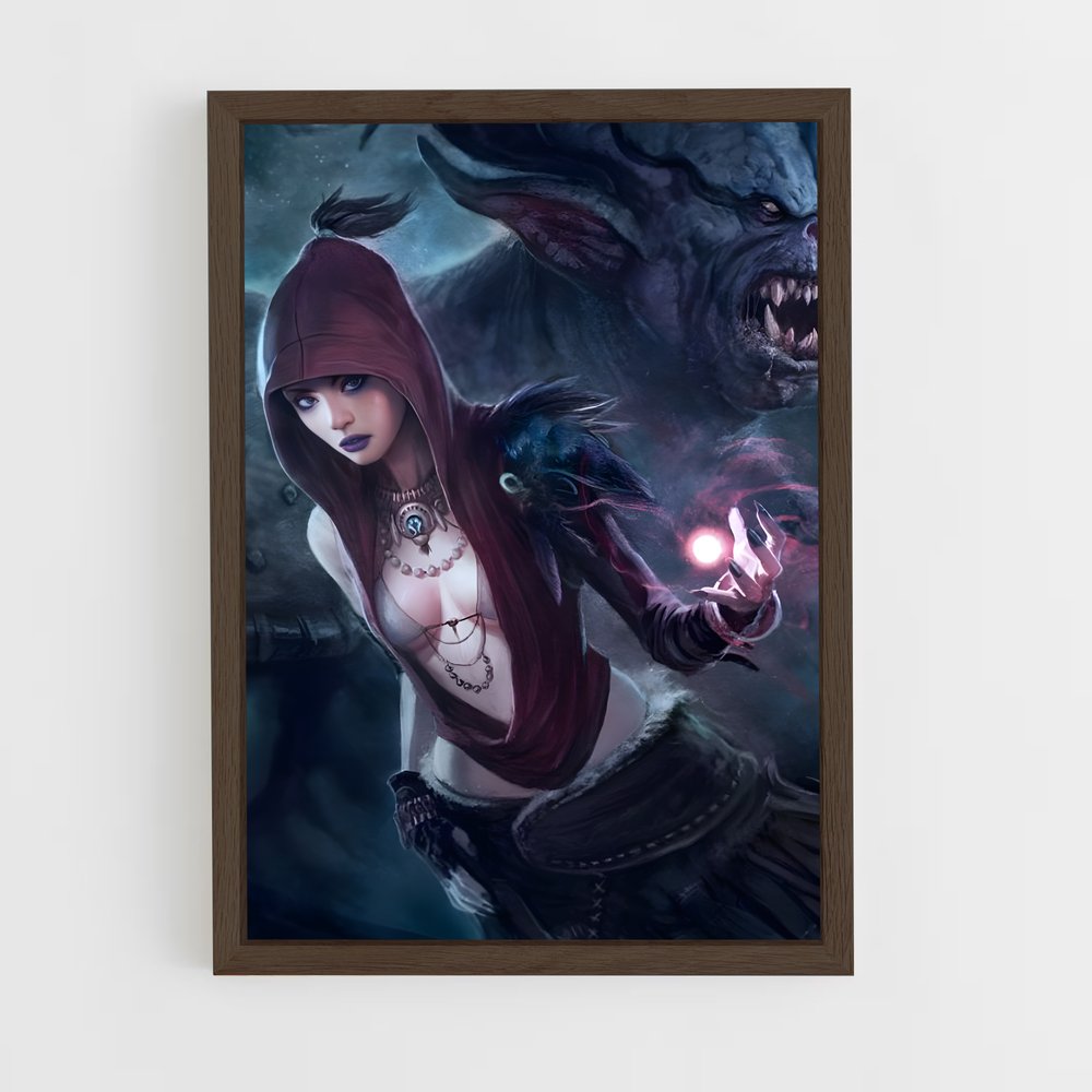 ap-morrigan dragon age-4 cadre Bois foncé