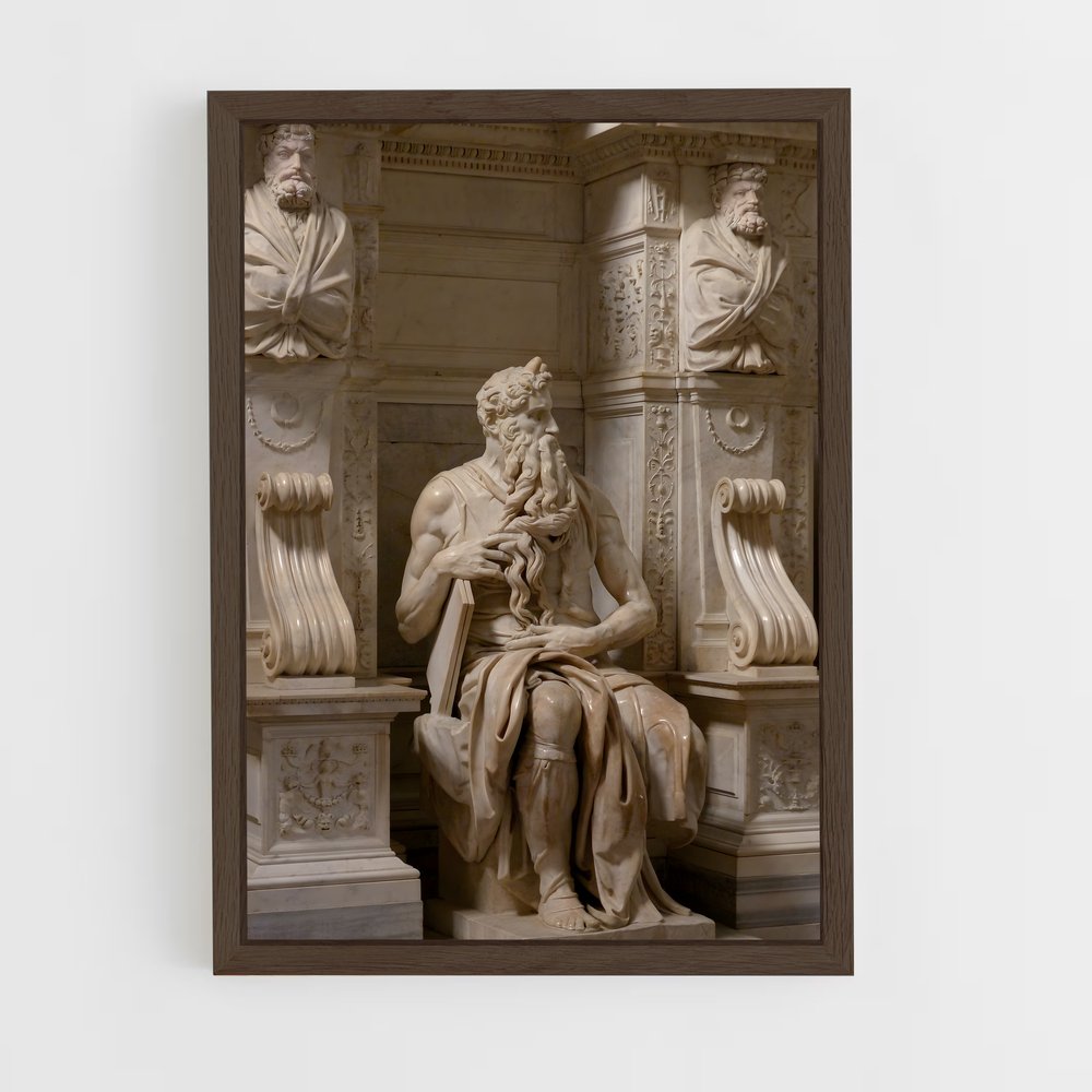 ap-moses michelangelo-1 cadre Bois foncé