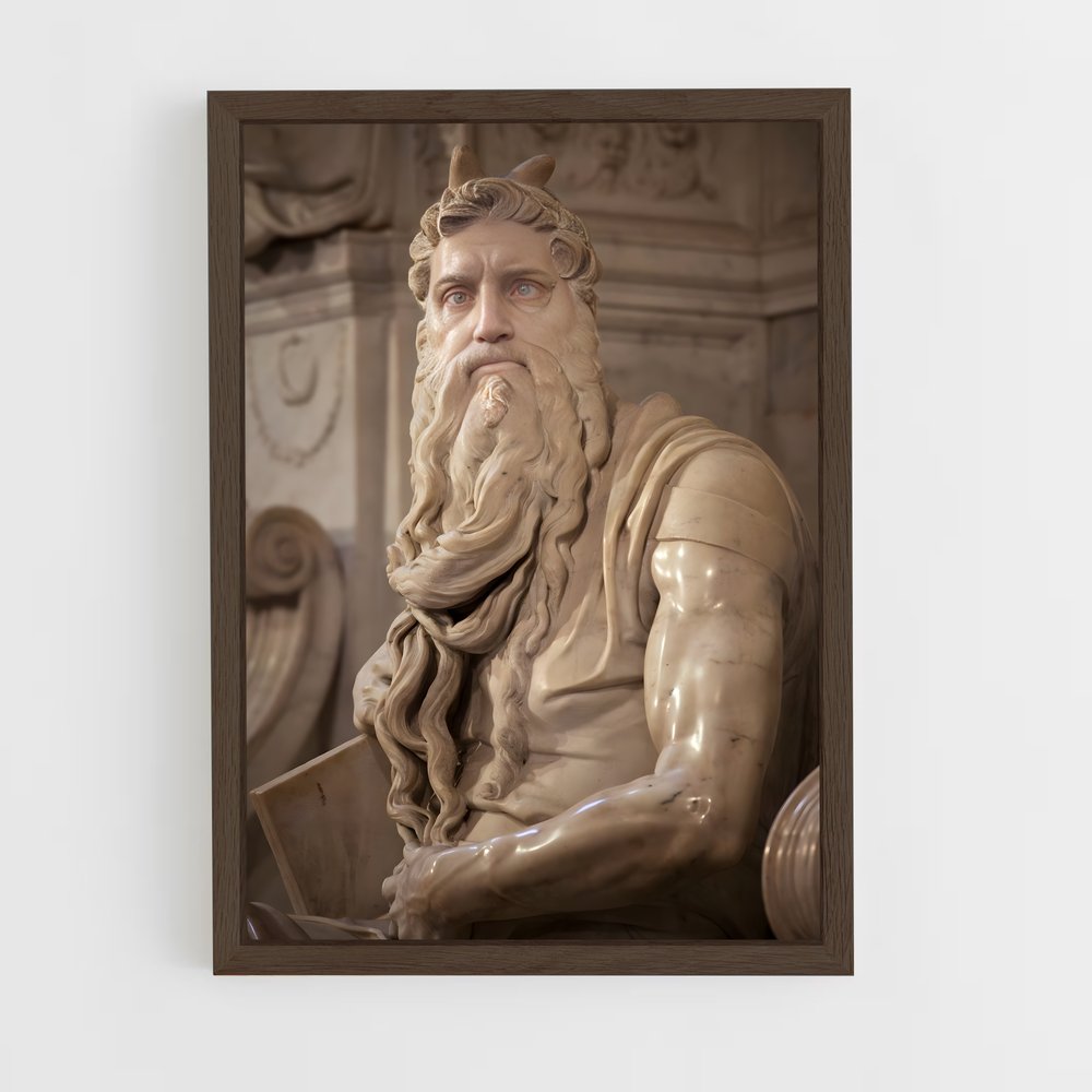 ap-moses michelangelo-8 cadre Bois foncé