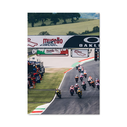 Poster Vitesse Sur Piste