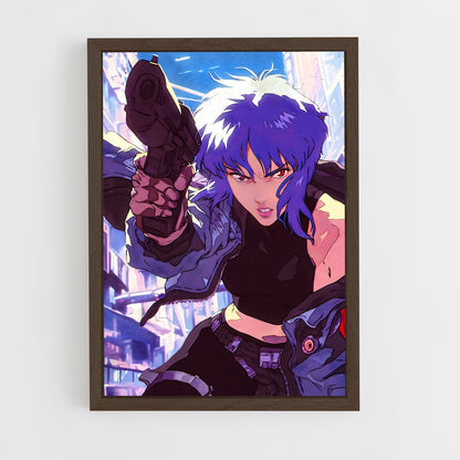 ap-motoko kusanagi-11 cadre Bois foncé