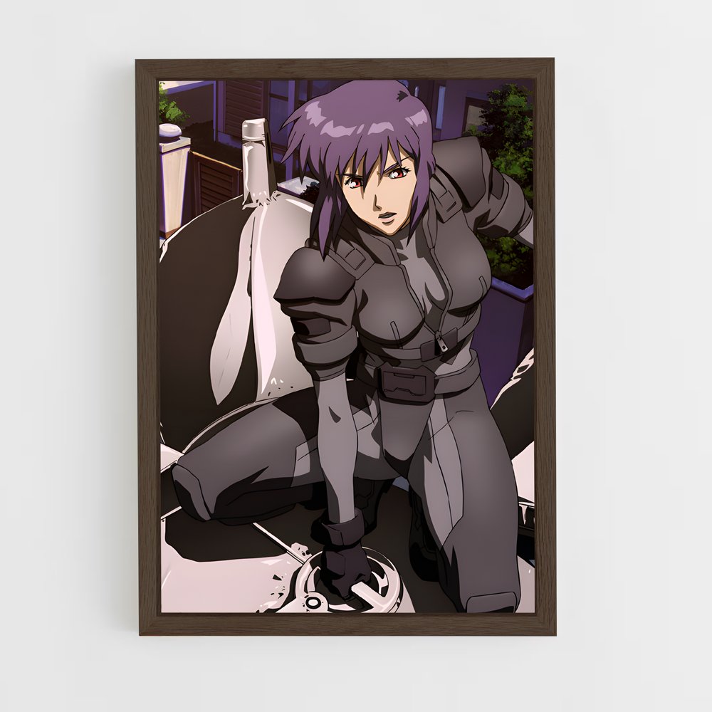ap-motoko kusanagi-12 cadre Bois foncé