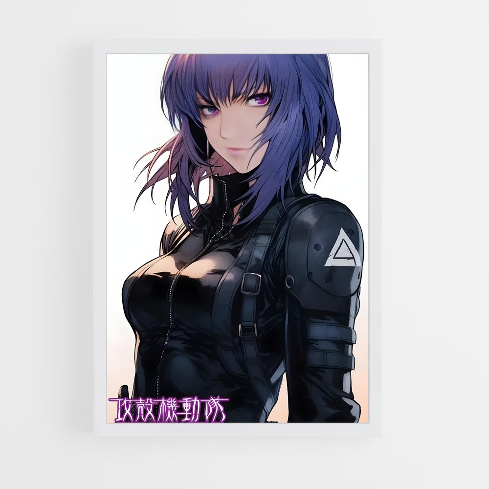 ap-motoko kusanagi-13 cadre Blanc