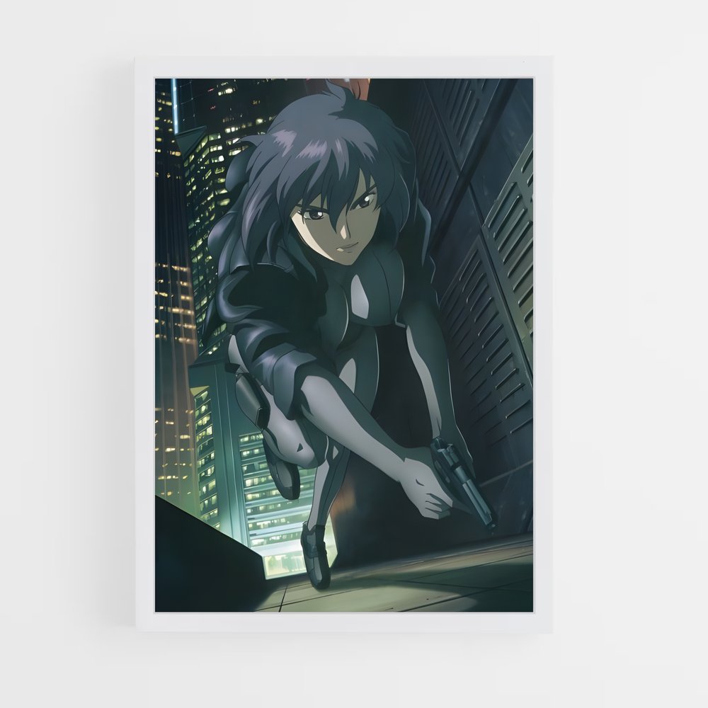 ap-motoko kusanagi-15 cadre Blanc