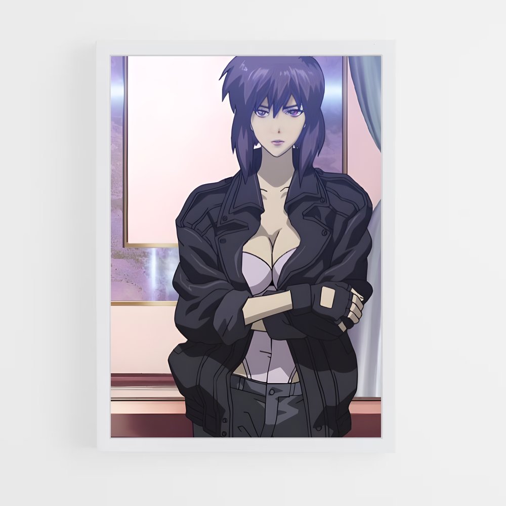 ap-motoko kusanagi-16 cadre Blanc