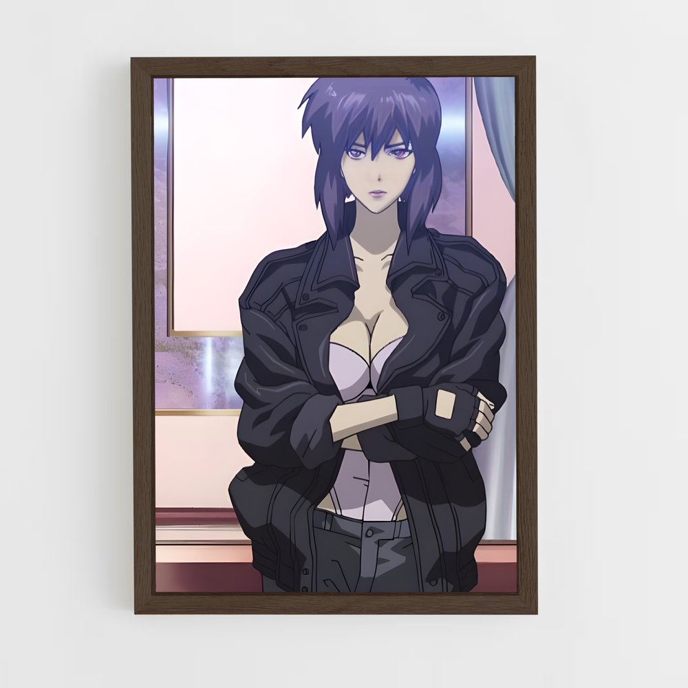 ap-motoko kusanagi-16 cadre Bois foncé