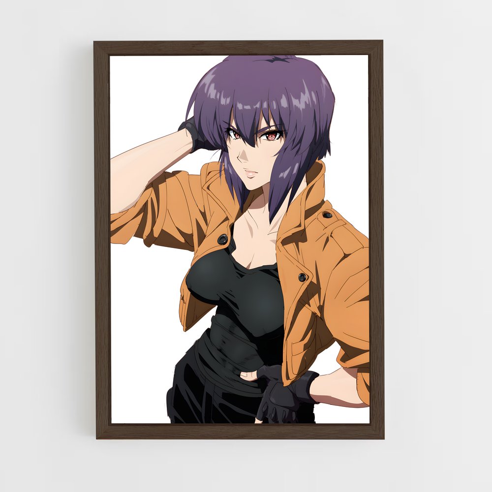 ap-motoko kusanagi-3 cadre Bois foncé