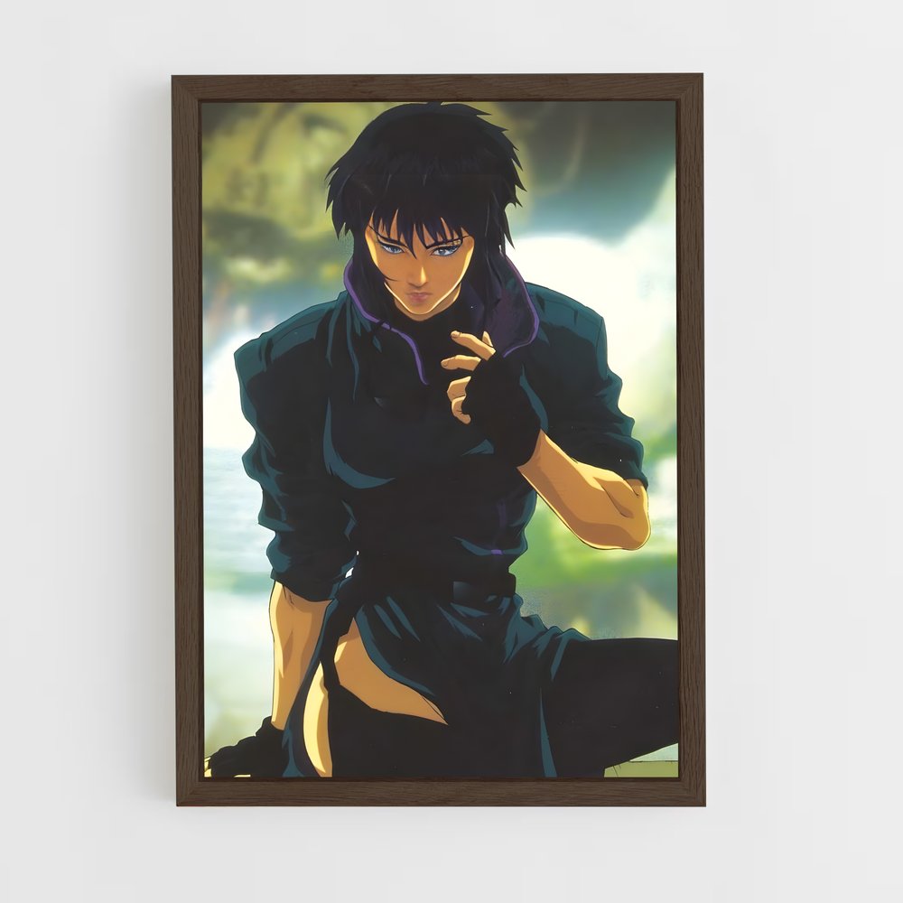 ap-motoko kusanagi-4 cadre Bois foncé