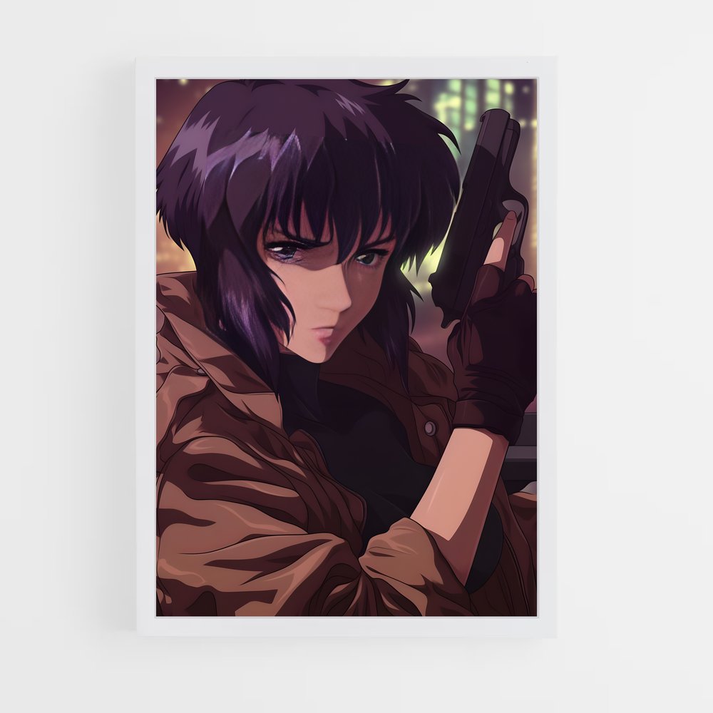 ap-motoko kusanagi-7 cadre Blanc