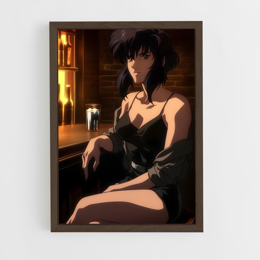 ap-motoko kusanagi-8 cadre Bois foncé