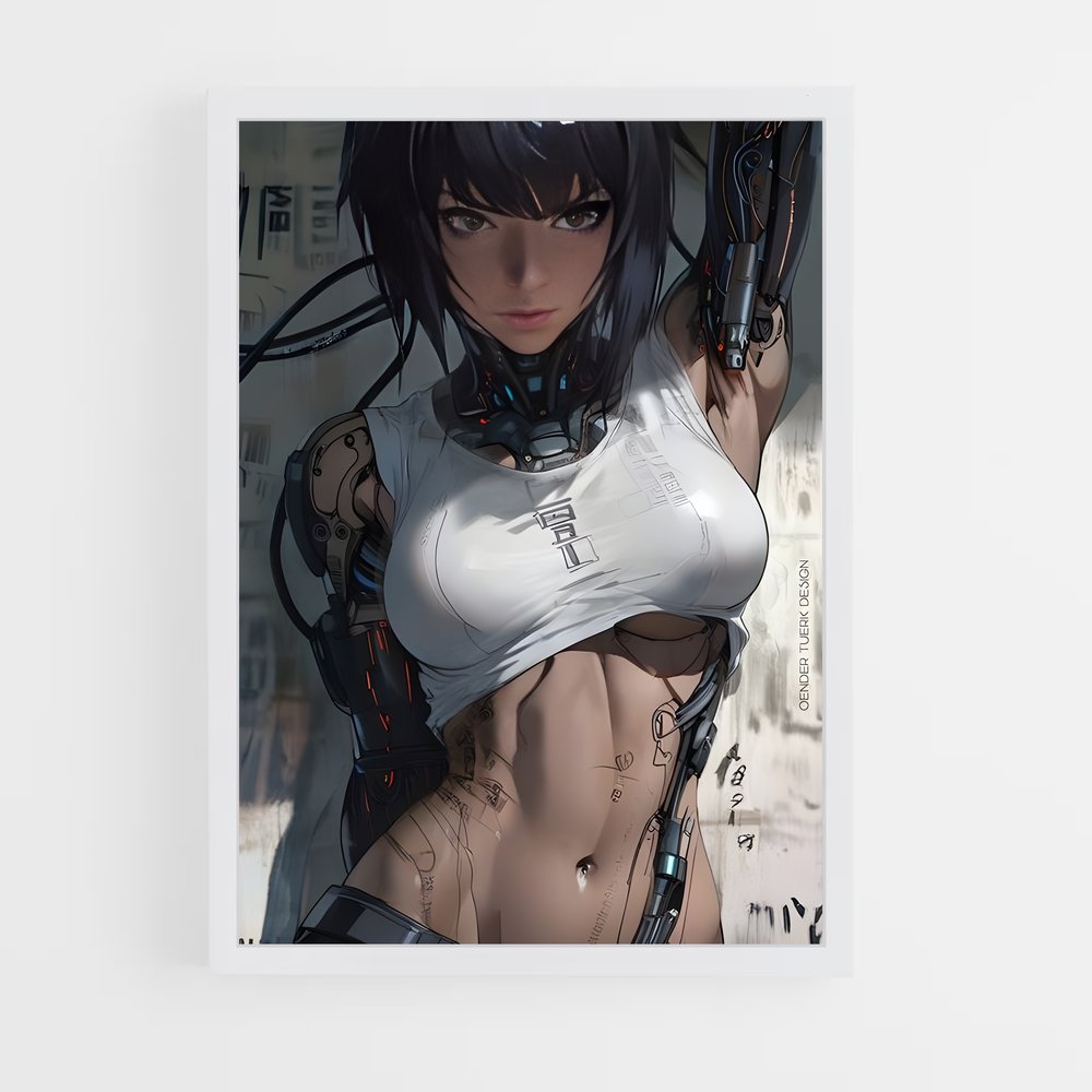 ap-motoko kusanagi-9 cadre Blanc