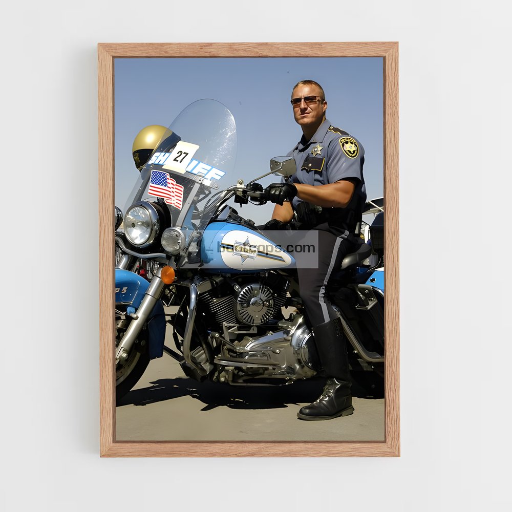 ap-motorcycle cop-1 cadre Bois clair
