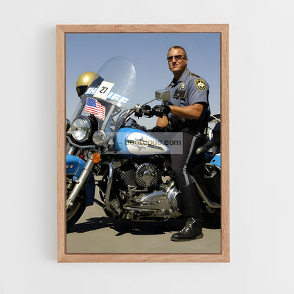ap-motorcycle cop-1 cadre Bois clair