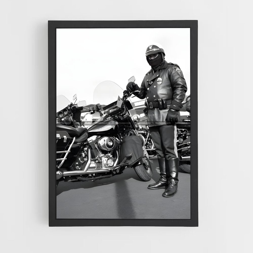 ap-motorcycle cop-2 cadre Noir