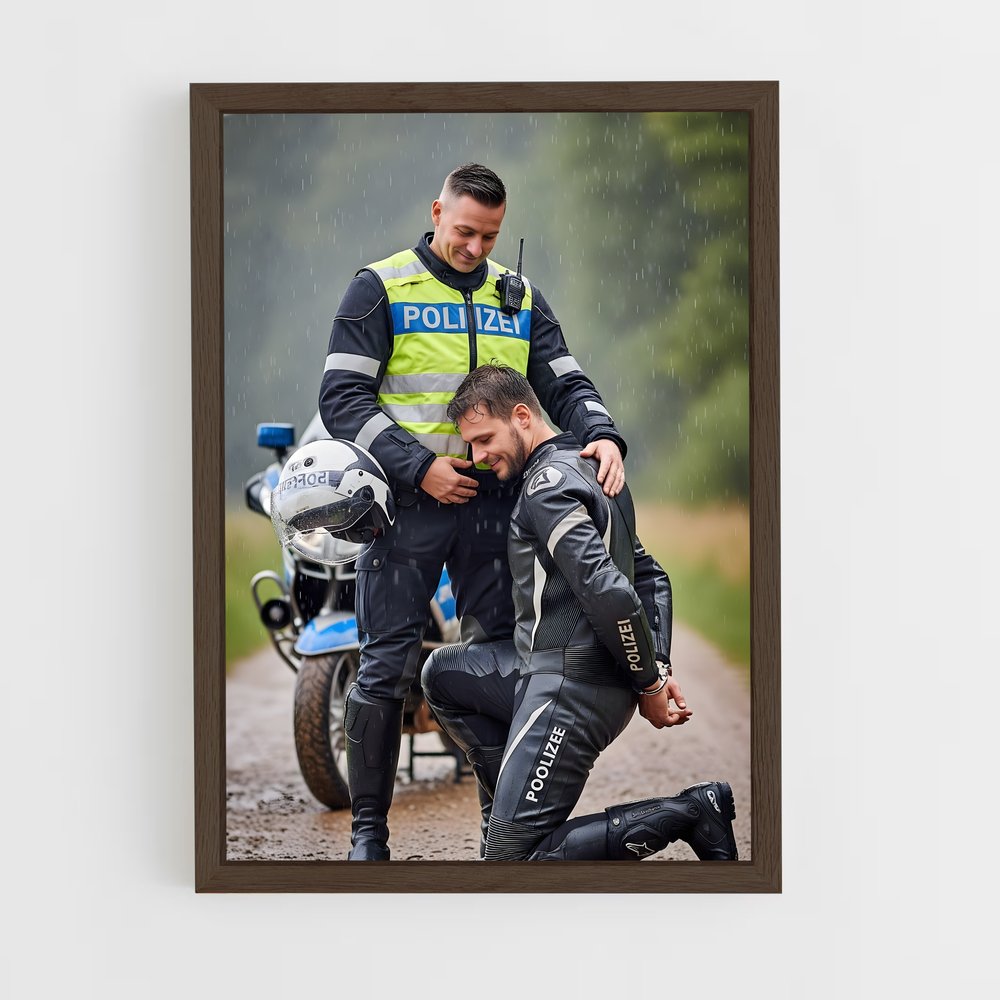 ap-motorcycle cop-4 cadre Bois foncé