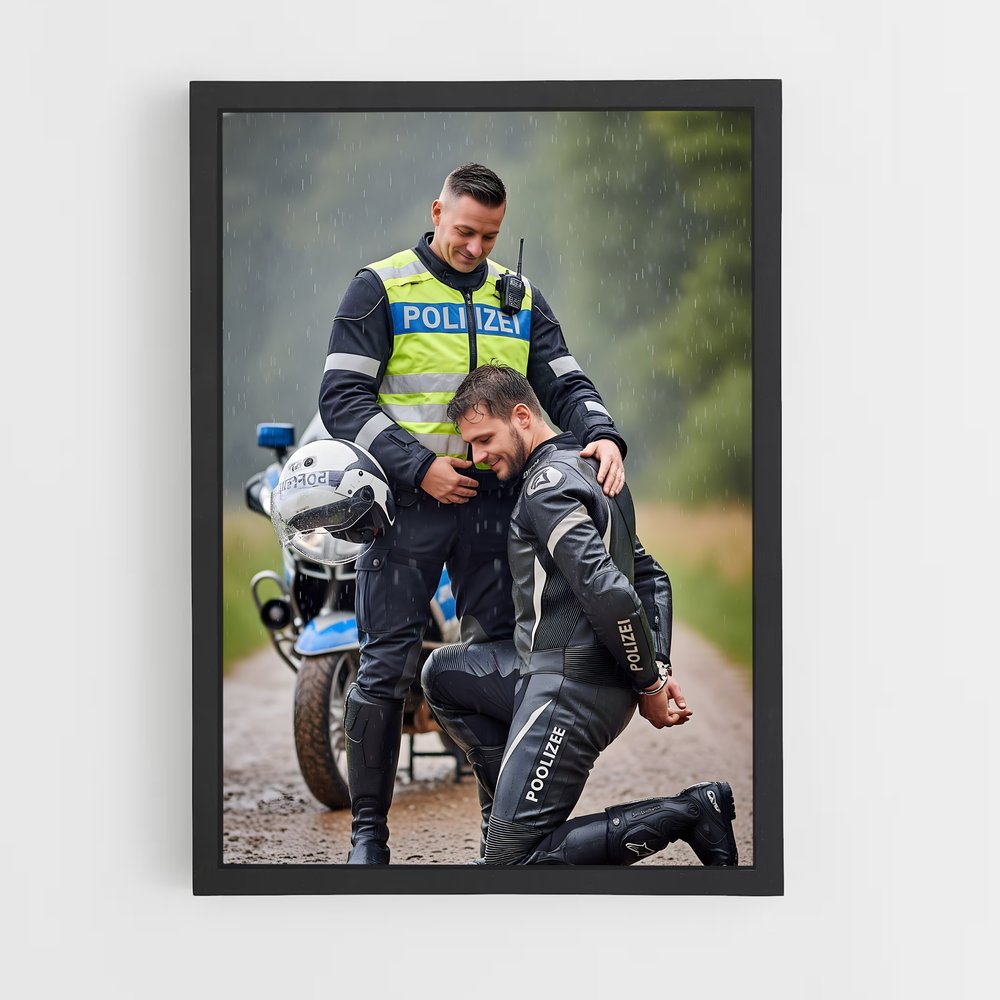 ap-motorcycle cop-4 cadre Noir
