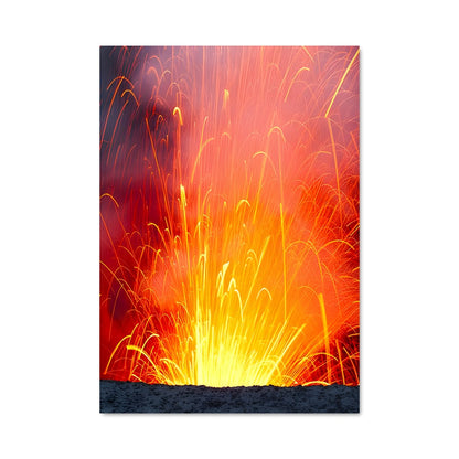Poster Volcan Enflammé