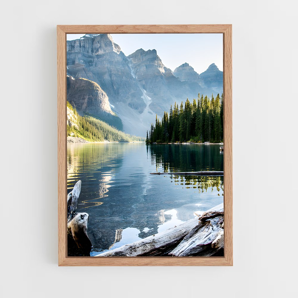 ap-mountain lake-12 cadre Bois clair