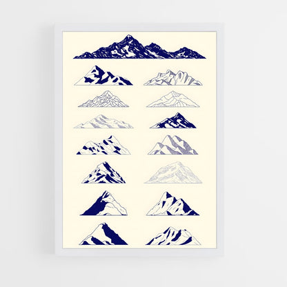 ap-mountain patterns-2 cadre Blanc