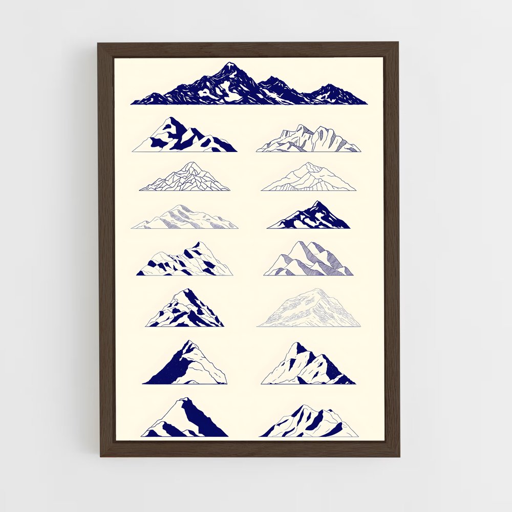 ap-mountain patterns-2 cadre Bois foncé
