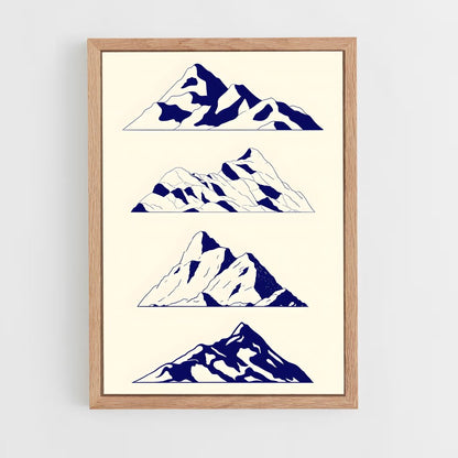 ap-mountain patterns-4 cadre Bois clair