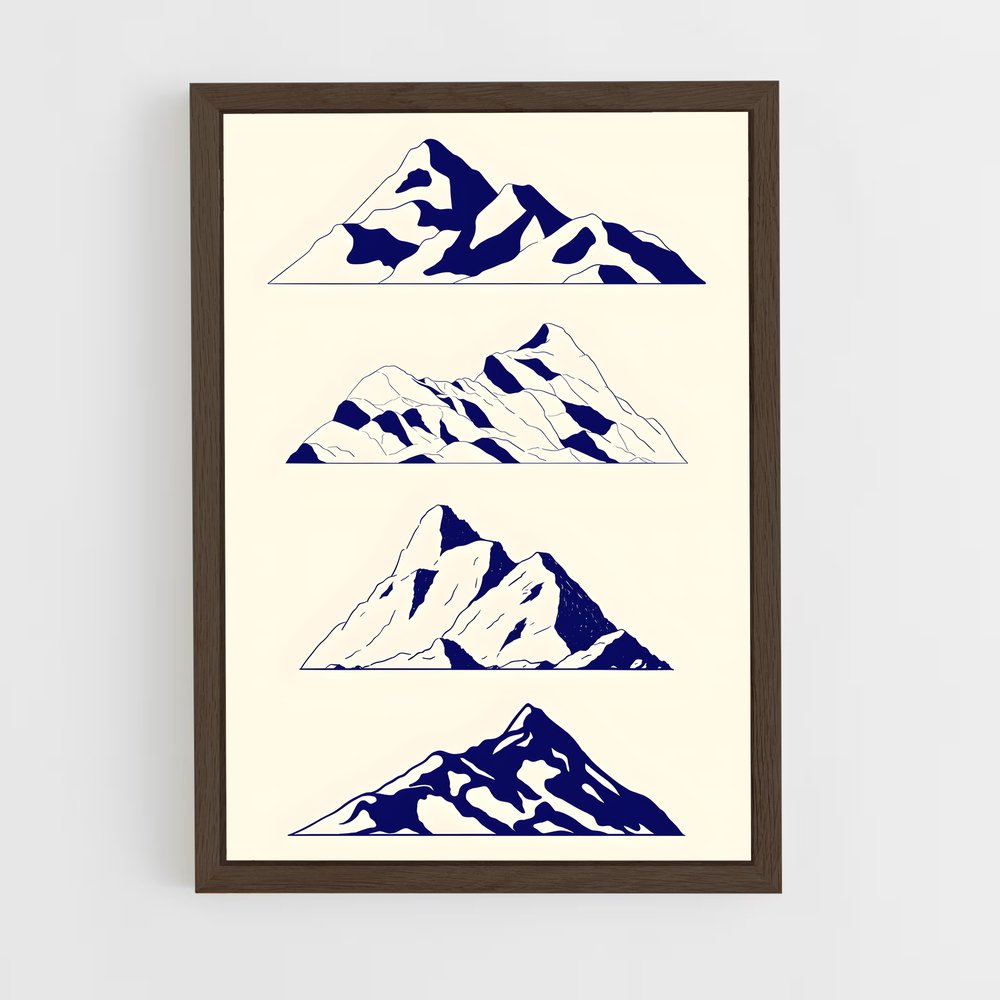 ap-mountain patterns-4 cadre Bois foncé