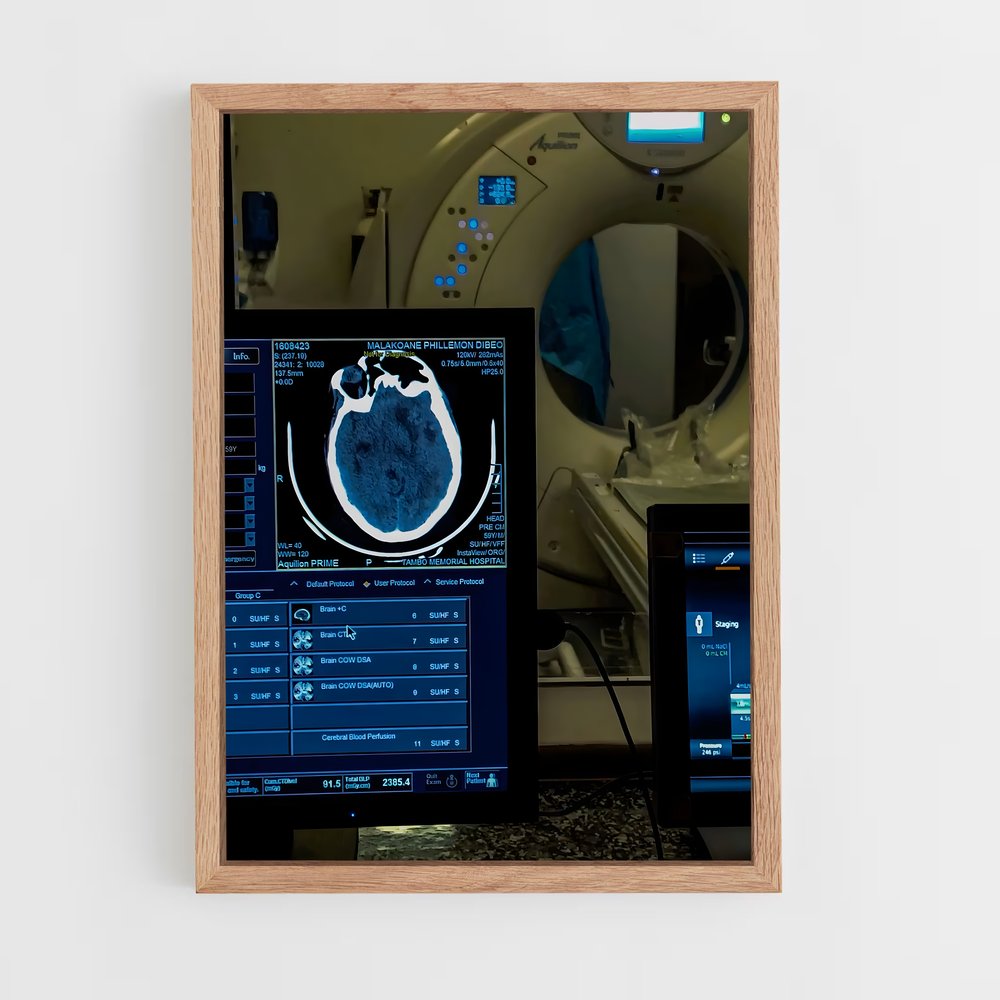 ap-mri machine-2 cadre Bois clair