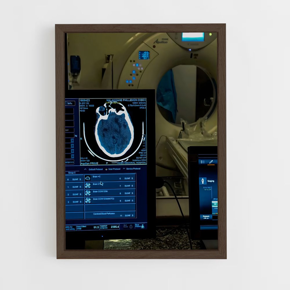 ap-mri machine-2 cadre Bois foncé