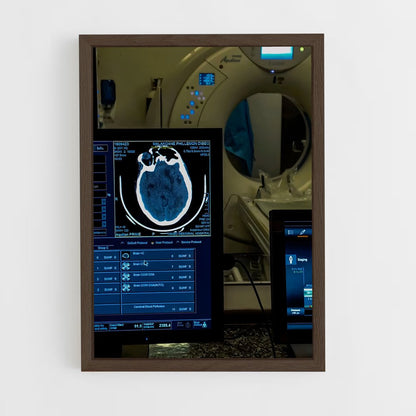 ap-mri machine-2 cadre Bois foncé