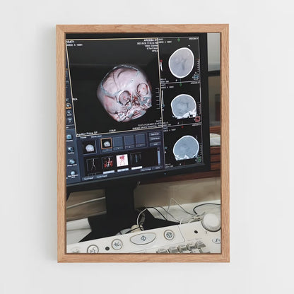 ap-mri machine-4 cadre Bois clair