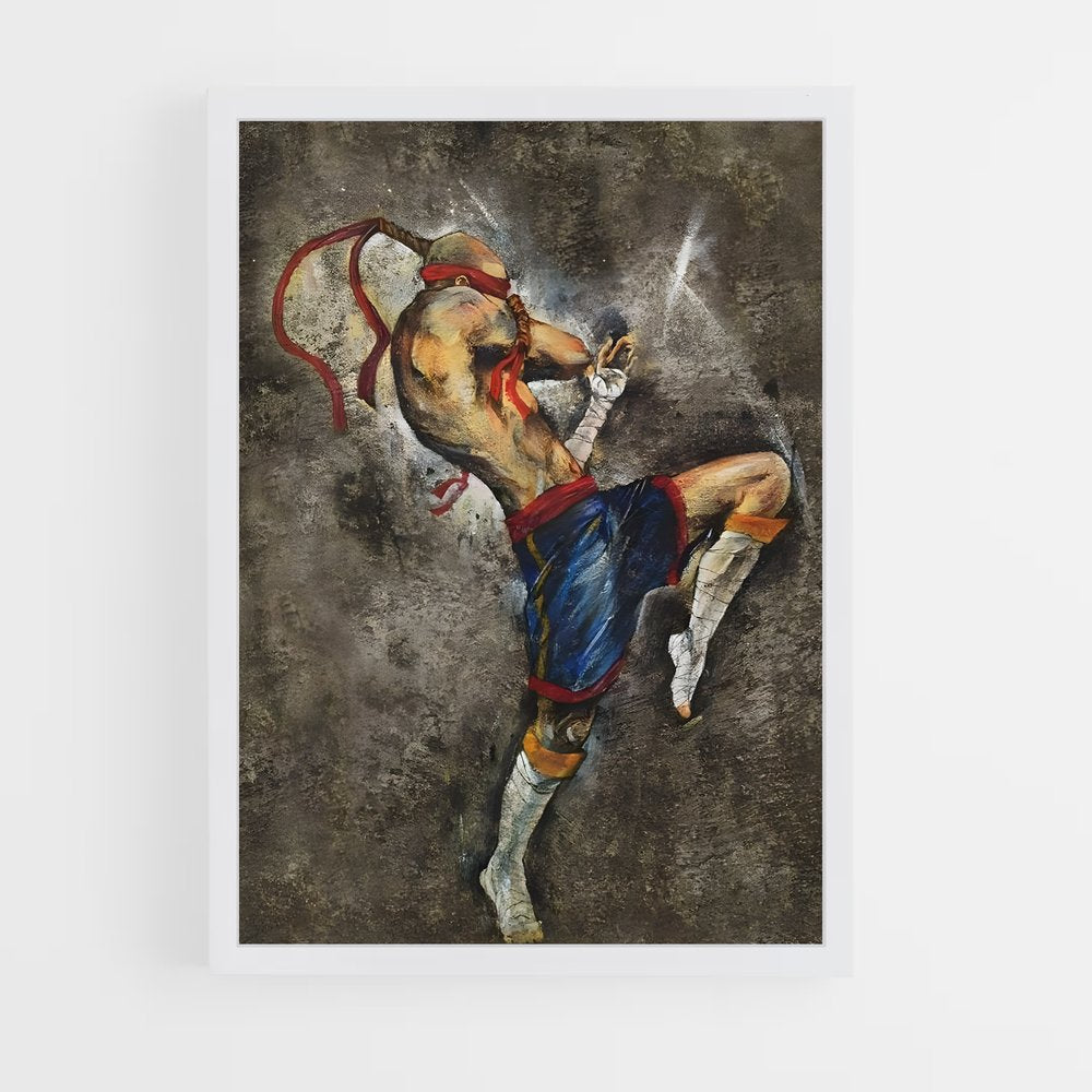 ap-muay thai-5 cadre Blanc