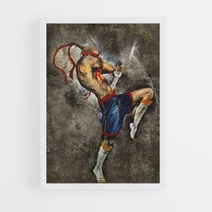 ap-muay thai-5 cadre Blanc