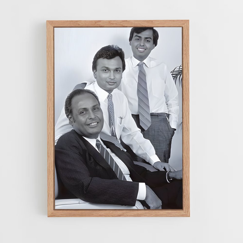 ap-mukesh ambani-4 cadre Bois clair